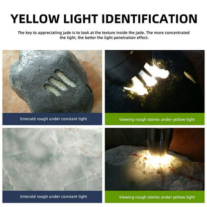 6Colors Expert Jade Identification Torch White/Yellow/Red/Blue/365nm/395nm UV Flashlight Ultraviolet Gems Jewelry Amber Detector
