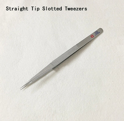 Extra Long Stainless Steel Diamond Curved Tip Tweezers for Stone Gems Rhinestones Acrylic Picking Tool & Making Jewelry Craft