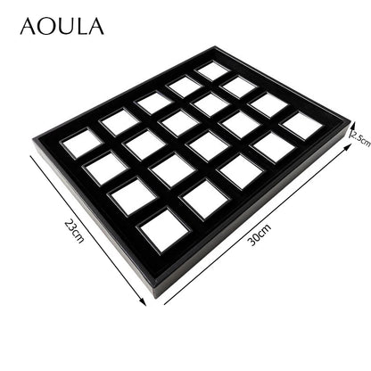 Gem Jar Display Gemstone Jewelry Insert Tray Loose Diamond Stone Display Box Gems Storage Holder Container Organizer with Sponge