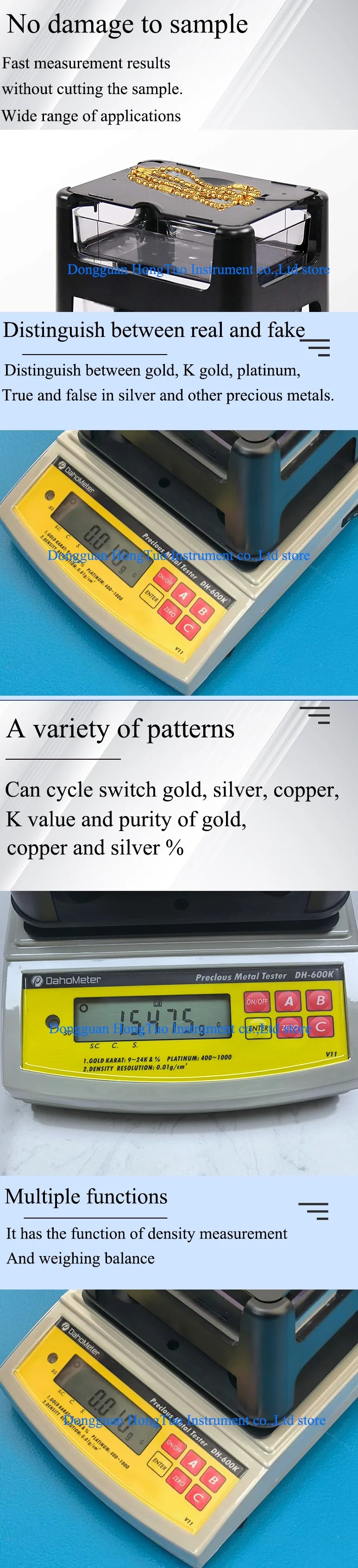 Electronic Gold Purity Testing Machine , Gold Purity Checking Machine , Gold Karat Meter Machine