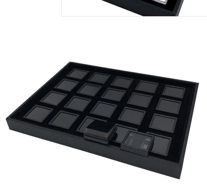 Gem Jar Display Gemstone Jewelry Insert Tray Loose Diamond Stone Display Box Gems Storage Holder Container Organizer with Sponge