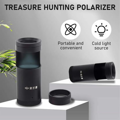 Handheld LED Polariscope for Jewelry Testing | Gemstone Interference Ball Tool for Gemological Analysis and Identifying Gem