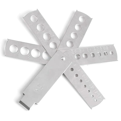 Professional Stainless Steel Diamond Gem Fan Gauge Stone Measuring Tool Jewelry Equipment Accessory Jewelry Making Tools
