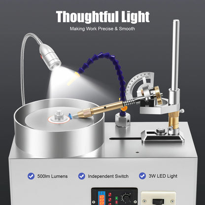 Jade Stone Angle Polisher| 180W 2800rpm Jewelry Lapidary Gem Faceting Machine| Gemstone Grinding Machine