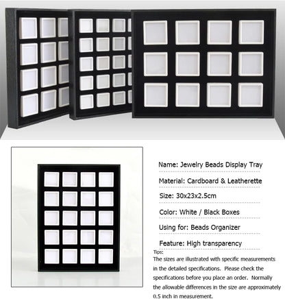 Gem Jar Display Gemstone Jewelry Insert Tray Loose Diamond Stone Display Box Gems Storage Holder Container Organizer with Sponge