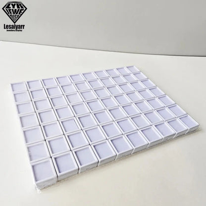 Wholesale 70x 3cm Gem Display Storage Box Gemstones Packaging Container Loose Diamond Pendant Organizer Transparent Glass Lid