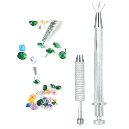 1/4pcs 3/4 Claws Jewelry Gem Beads Holder Pick-up Tool Diamonds Gemstones Stone Prong Holder Tweezers Catcher Grabbers