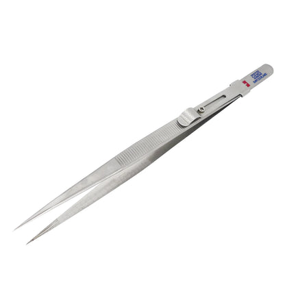 Extra Long Stainless Steel Diamond Curved Tip Tweezers for Stone Gems Rhinestones Acrylic Picking Tool & Making Jewelry Craft
