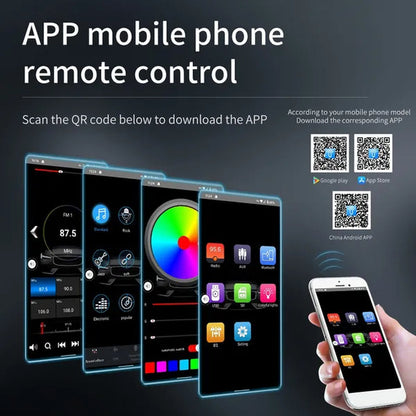 UNITOPSCI 12V 1DIN In-Dash Car Radio Stereo Autoradio Bluetooth Digital Audio Music Car Radio MP3 Player with Remote Control Bluetooth/Fm/Usb/Sd/Aux-In Colorful Lights