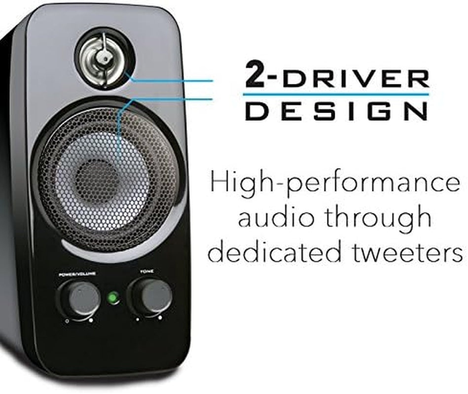 Inspire T10 2.0 Multimedia Speaker System with Basxport Technology