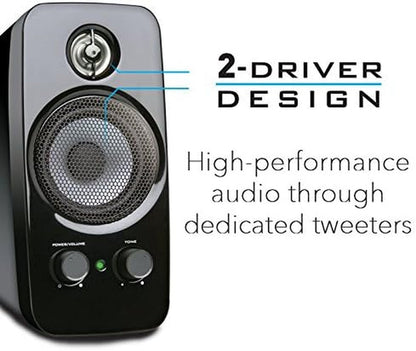 Inspire T10 2.0 Multimedia Speaker System with Basxport Technology