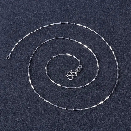 7PCS Mix 18K Gold 925 Sterling Silver Men's Link Necklace Women's Chain Jewelry Link Necklace Set Chains+Lobster Clasps 925 Tag 1/3/5/7PCS