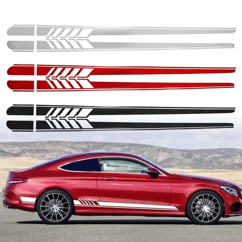 Car Sticker for Mercedes Benz Auto Racing Stripe Side Body DIY Decal Car Tuning Accessories