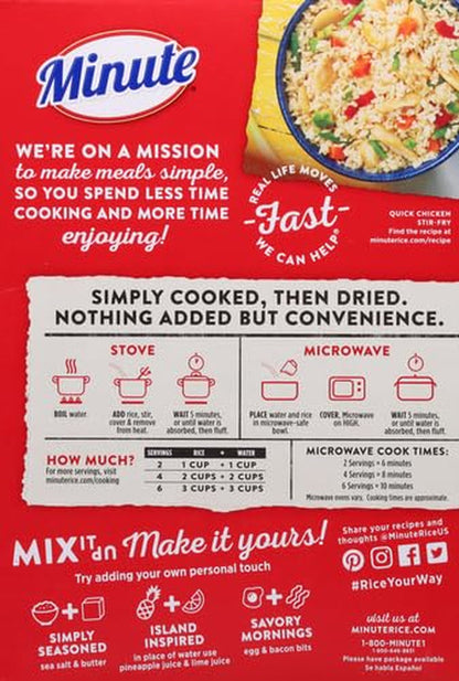 White Rice, Instant White Rice for Quick Dinner Meals, 14-Ounce Box