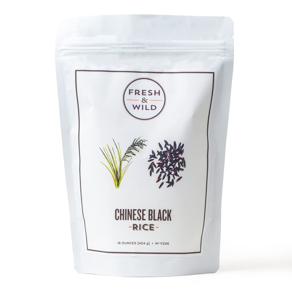 | Medium-Grain Chinese Black Rice | Organic, Healthy, Gluten-Free Grains | 1 Lb | Chef-Inspired Ingredients