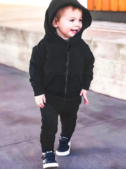 Toddler Baby Boy Fall Winter Hooded Clothes Baby Boy Hoodie Tops Letter Printed Long Sleeve Sweatshirt