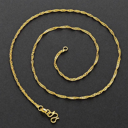 7PCS Mix 18K Gold 925 Sterling Silver Men's Link Necklace Women's Chain Jewelry Link Necklace Set Chains+Lobster Clasps 925 Tag 1/3/5/7PCS