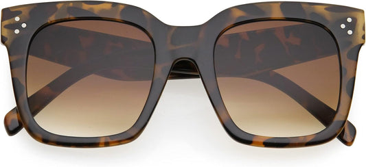 '- Oversized Fashion Retro Square Sunglasses for Women Vintage Style 50Mm