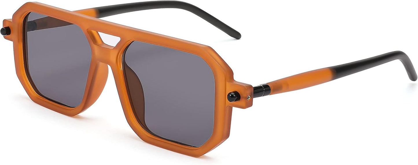 Vintage Square 70S Flat Aviator Sunglasses Women Men Classic Retro Stylish Frame UV400 Sunglasses B2622