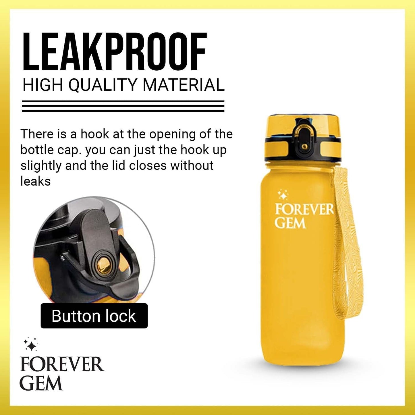 Water Bottle with Chug Lid, 21 OZ Capacity, Leak-Proof Design for Gym, Fitness, and Travel Use - Ideal for Women, Men, and Kids (1 Pack)