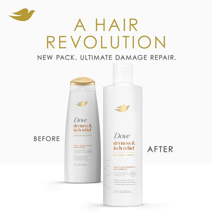 Damage Therapy Derma Shampoo Dryness + Itch for Flaky Scalp with Pyrithione Zinc and Coconut Oil 12 Fl Oz