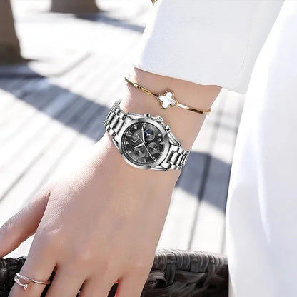 LIGE Luxury Ladies Watch Women Waterproof Rose Gold Steel Strap Women Wrist Watches Top Brand Bracelet Clocks Relogio Feminino