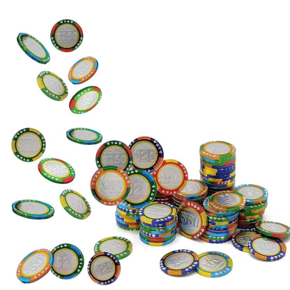 Casino Poker Chips, Belgian Milk Chocolate Coins, Kosher Certified Dairy, Non GMO (Pack of 25)