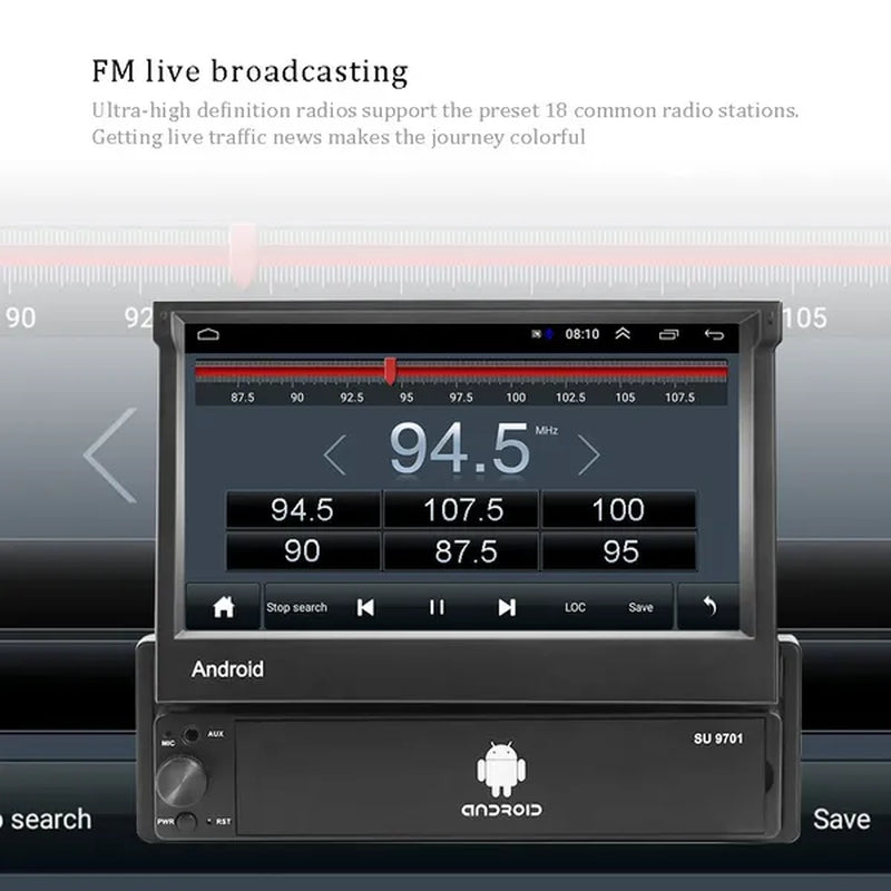 Amprime 1Din Android Car Radio Wifi Car Multimedia GPS Navigation Autoradio Bluetooth Stereo Radio FM AUX USB Auto Audio Player