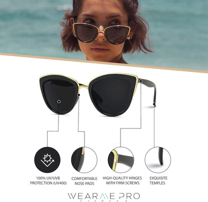 Womens Cat Eye Mirrored Reflective Lenses Oversized Cateyes Sunglasses