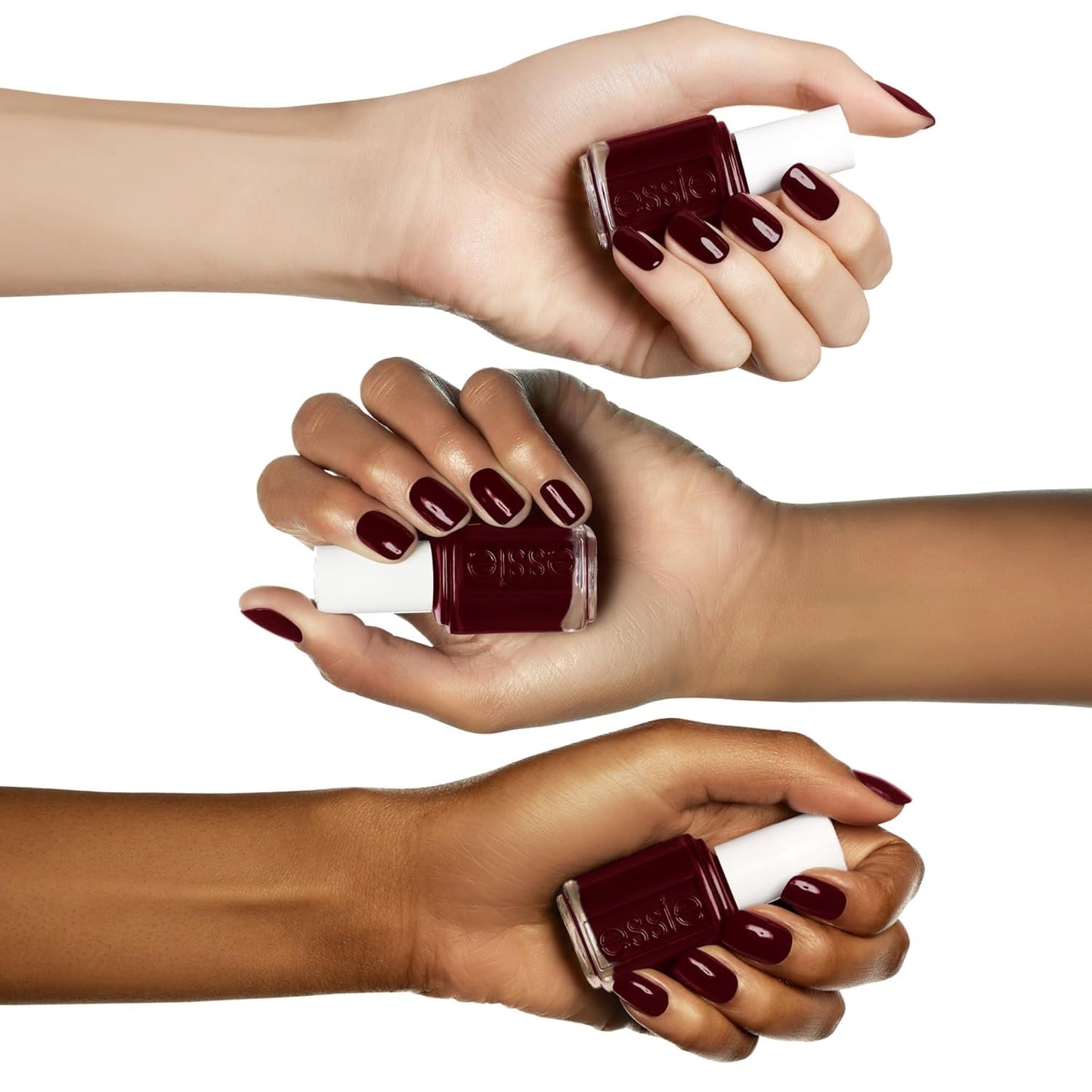 Salon-Quality Nail Polish, 8-Free Vegan, Deep Red Wine, Bordeaux, 0.46 Fl Oz
