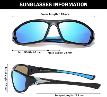 Sports Polarized Sunglasses for Men Cycling Driving Fishing UV400 Protection