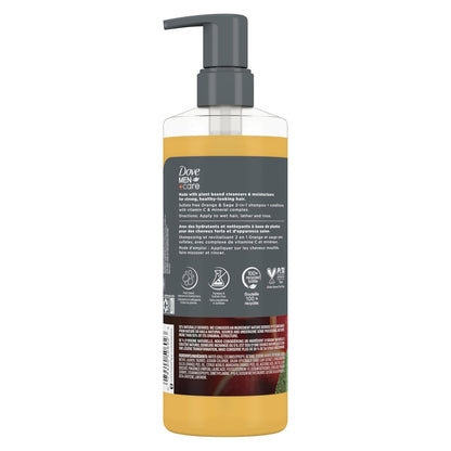 2-In-1 Shampoo + Conditioner Pure Fresh Orange & Sage for Strong, Healthy-Looking Hair, with Vitamin C & Mineral Complex, 17.5 Oz