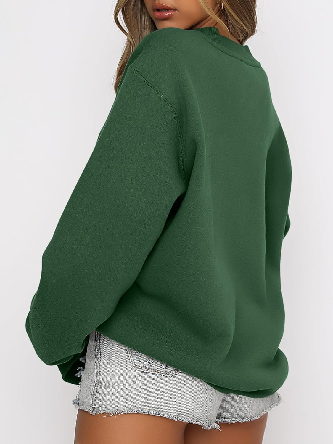 Women'S Sweatshirts Hoodies Crewneck Oversized Fleece Pullover Sweaters Cute Top Y2K Teen Girls Preppy Clothes 2024