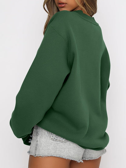 Women'S Sweatshirts Hoodies Crewneck Oversized Fleece Pullover Sweaters Cute Top Y2K Teen Girls Preppy Clothes 2024