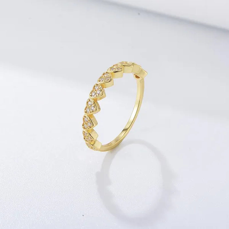 100% S925 Sterling Silver Luxury Heart Shape Zircon Micro Pave Love Ring Women's Statement Oath Finger Rings Exquisite Fine Jewelry Engagement Wedding Rings