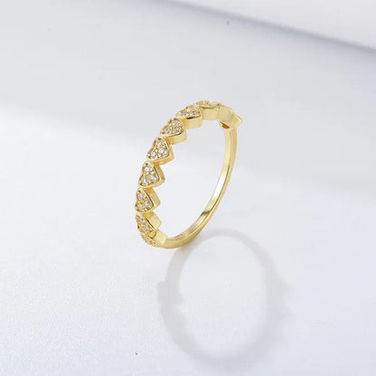 100% S925 Sterling Silver Luxury Heart Shape Zircon Micro Pave Love Ring Women's Statement Oath Finger Rings Exquisite Fine Jewelry Engagement Wedding Rings