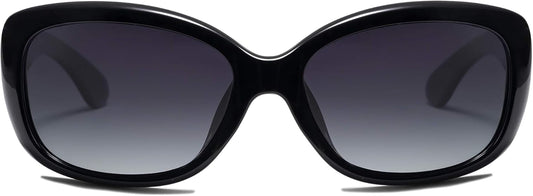 Vintage Square Sunglasses for Women Polarized UV Protection Havana Frame