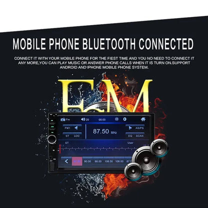 Amprime 2 Din Car Radio 7" LCD Touch Screen Autoradio 7018B Multimedia Player Bluetooth Car Stereo Radio Support Mirror-Link Rear View Camera