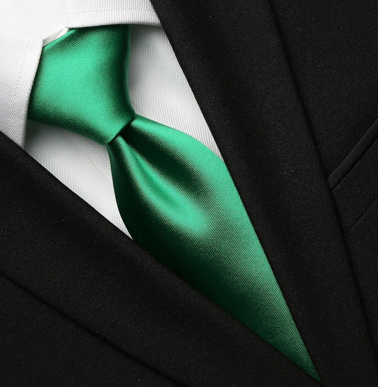 Solid Satin Tie Pure Color Necktie Mens Ties + Gift Box