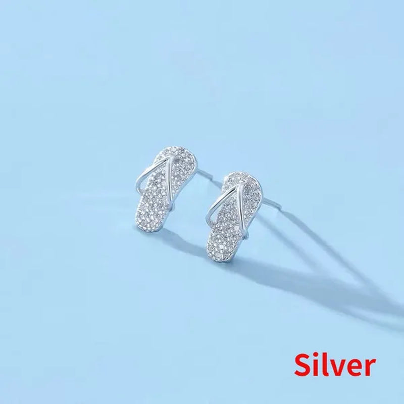 2021 Woman New Creative Mini Shoes Gold Stud Earrings Fashion Jewelry