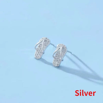 2021 Woman New Creative Mini Shoes Gold Stud Earrings Fashion Jewelry