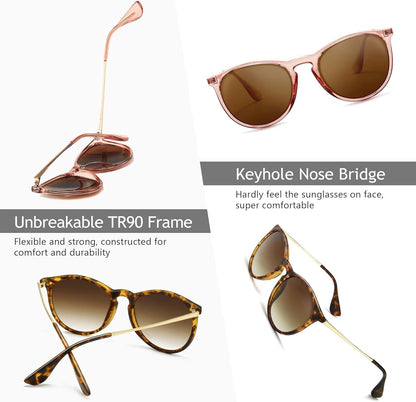 Vintage round Sunglasses for Women Men Classic Retro Designer Style