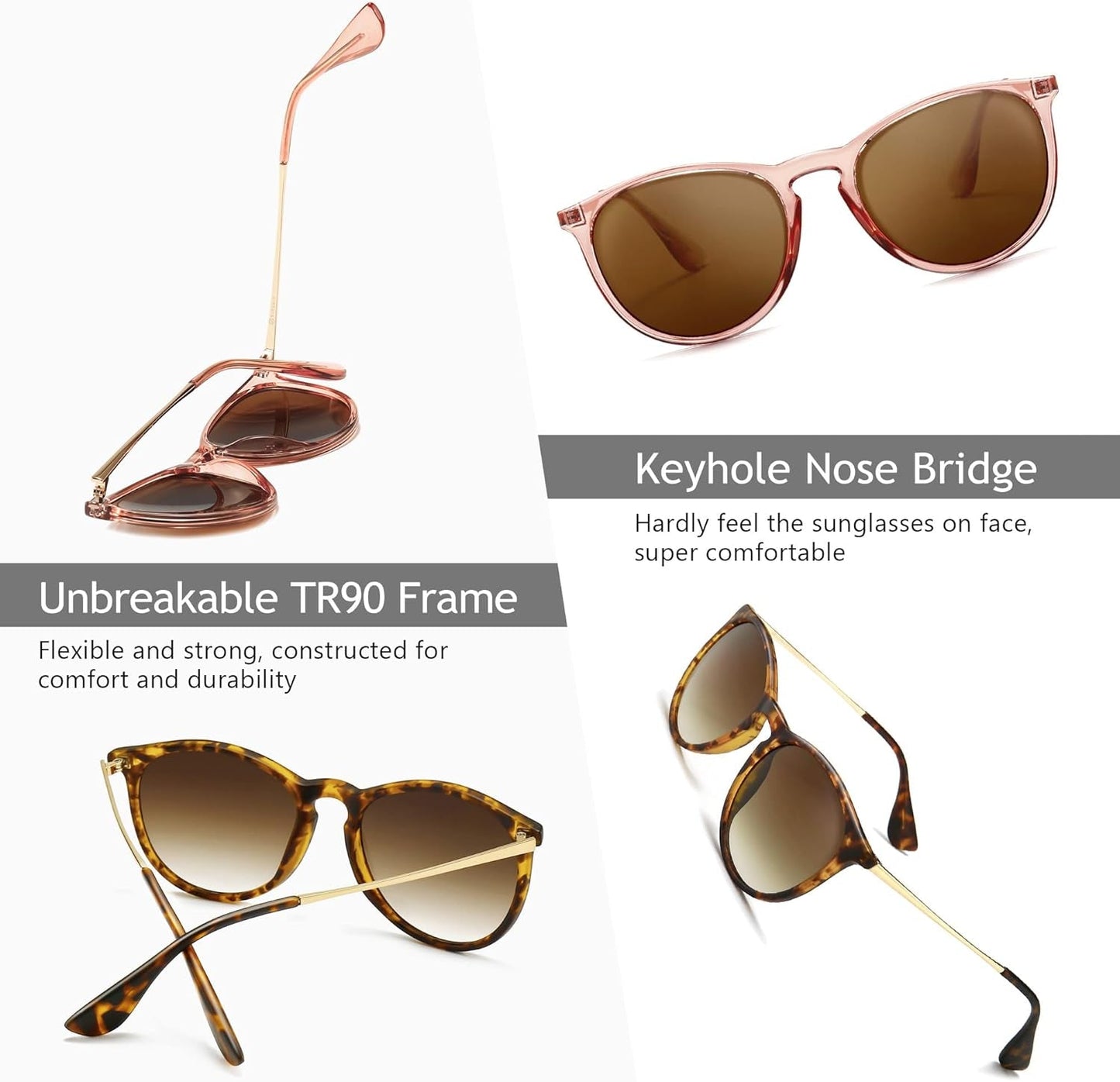 Vintage round Sunglasses for Women Men Classic Retro Designer Style