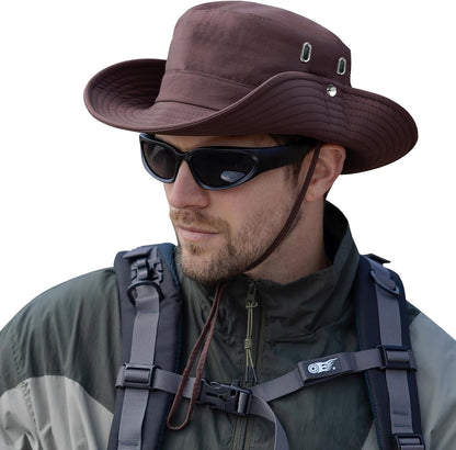 Sun Hats for Men Women Wide Brim Boonie Hat UPF 50+ Bucket Hats Hiking Fishing Outdoor Summer Safari UV Protection Hat