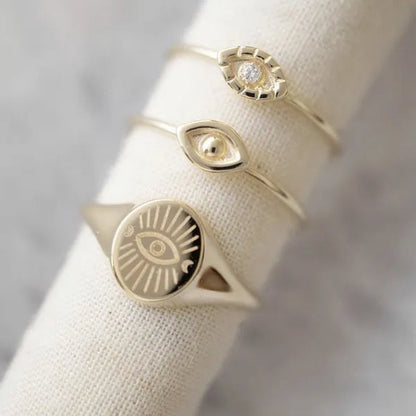 3Pcs/Set Elegant Woman Fashion Jewelry Accessories Exquisite  Angel Eye Ring  Bride Engagement Wedding Luxury Jewelry Set Christmas Gift Ring Size US4-12