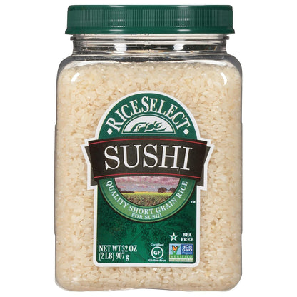 Sushi Rice for Sushi and Japanese Food, Premium Gluten-Free Short-Grain Rice, Non-Gmo, 32-Ounce Jar