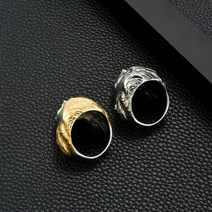 USA President Trump Statue Commemorative Coin Rings Trump Supporters Titanium Steel Jewelry Successfully Elected Souvenir Gift