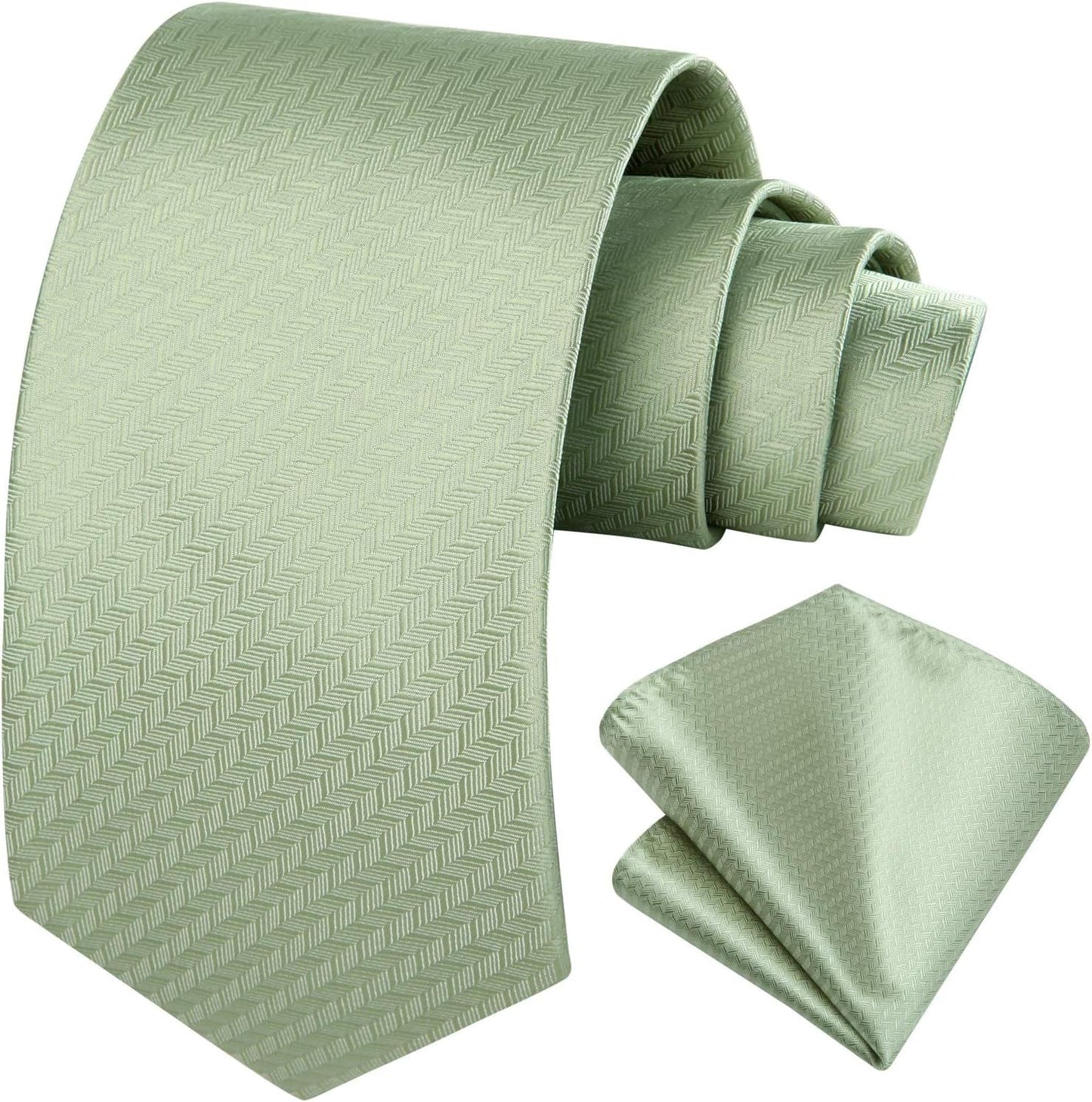 Ties for Men Solid Houndstooth Neckties Handkerchief Formal Business Tie & Pocket Square Set Wedding Party