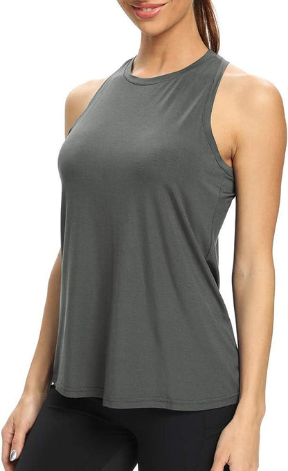Workout Tank Tops for Women Loose Fit Racerback Yoga Running Dance Shirts