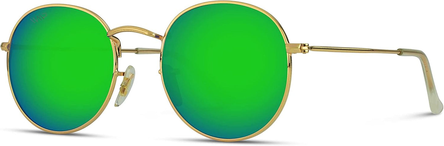 '- Reflective Lens round Trendy Sunglasses